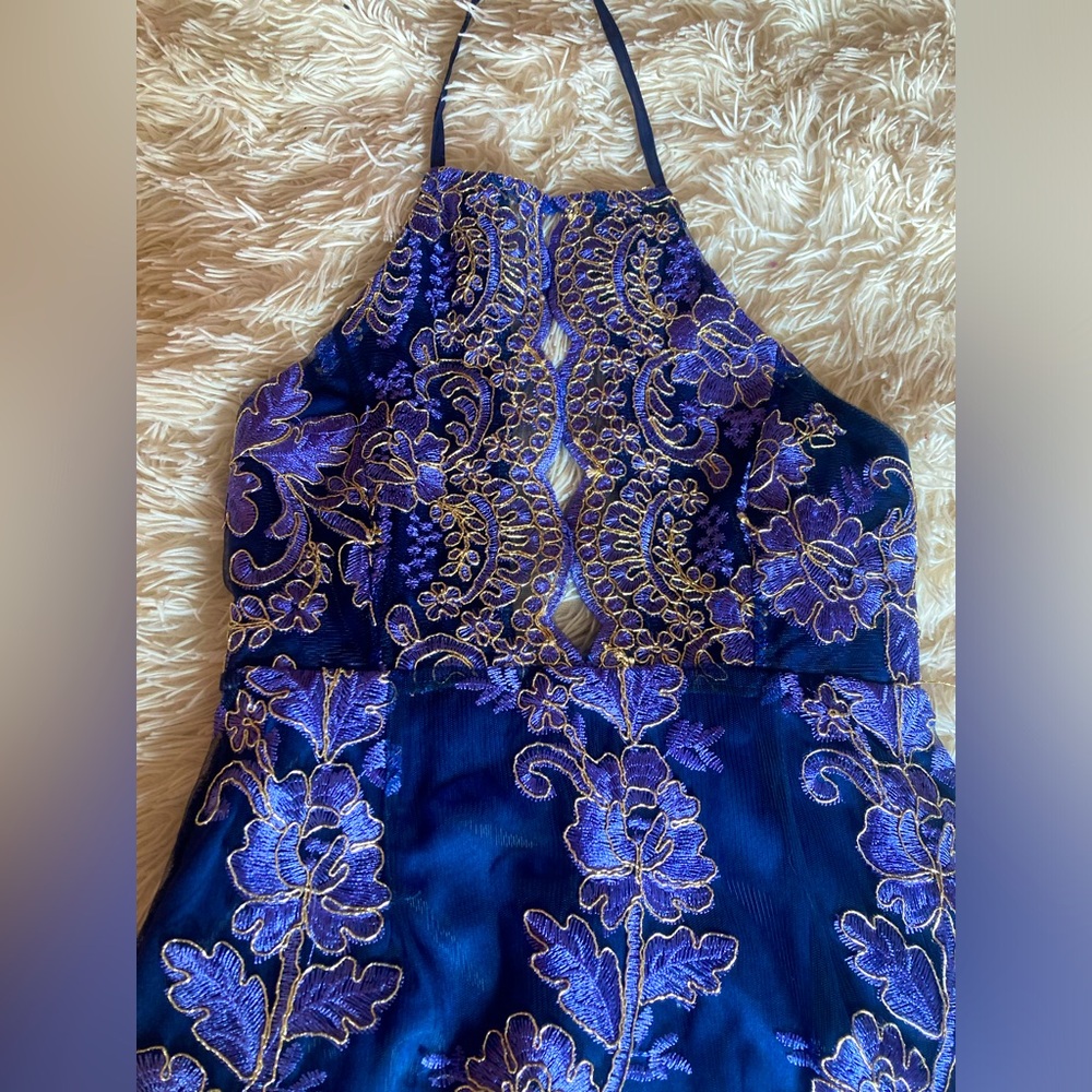 Gorgeous blue and gold dress